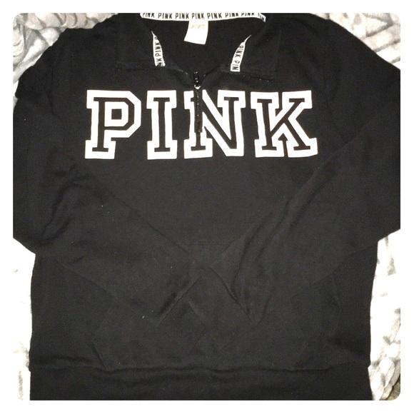 PINK Victoria's Secret Sweaters - Pink zip up sweater size large